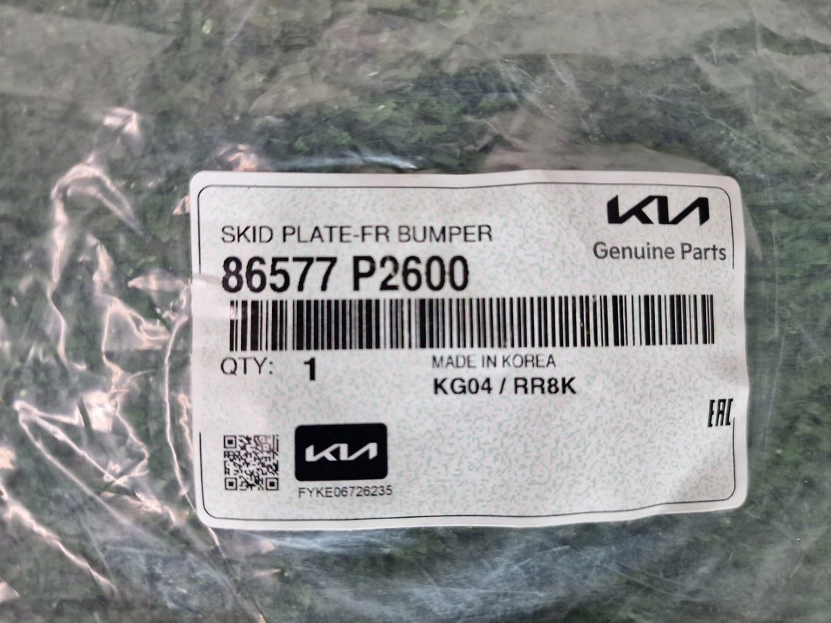 GENUINE KIA SORENTO 2025 SKID PLATE FRONT BUMPER, LOWER MOLDING 86577 P2600