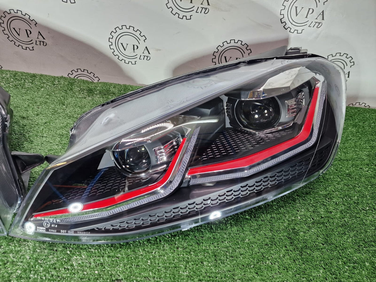 VLAND VOLKSWAGEN GOLF MK 7 13-17 FULL LED HEADLIGHT SET FOR UPGRADE TO GTI MK7.5