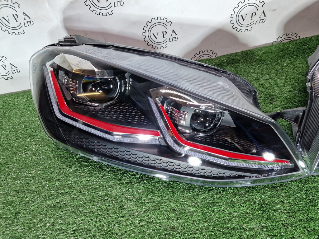 VLAND VOLKSWAGEN GOLF MK 7 13-17 FULL LED HEADLIGHT SET FOR UPGRADE TO GTI MK7.5