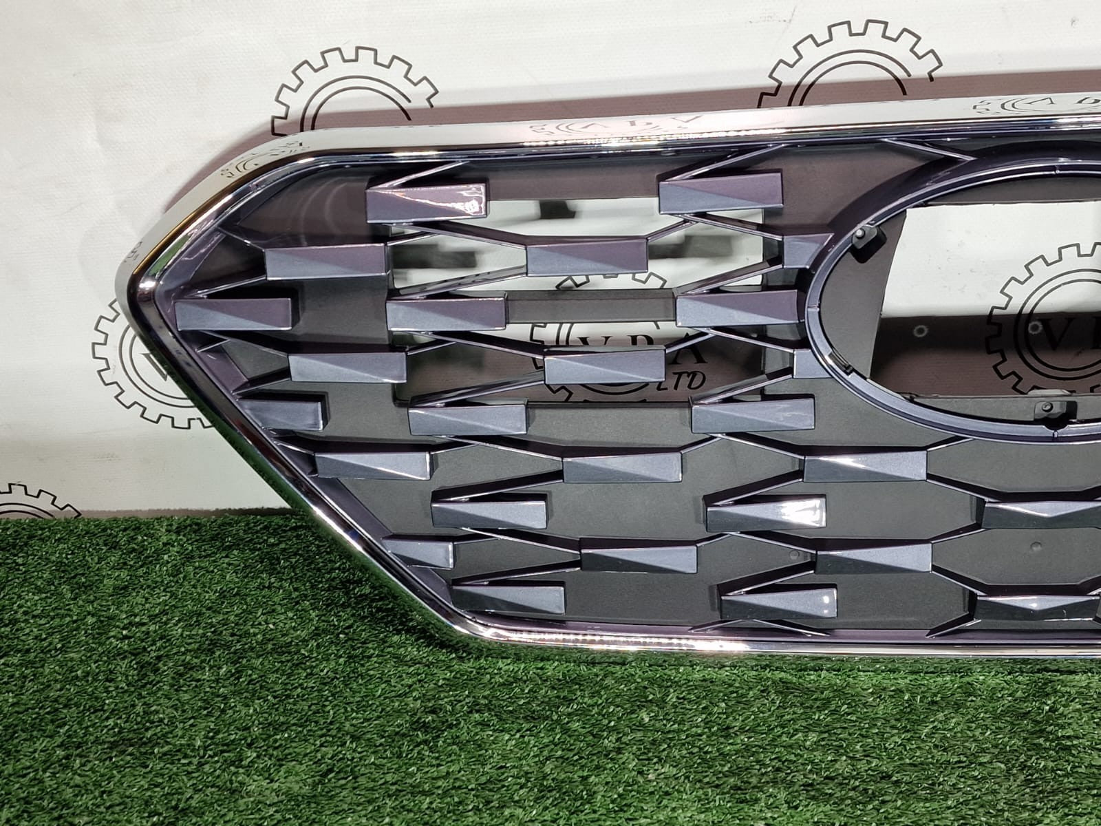Front bumper grille for Hyundai Ioniq 2019-2022 with chrome trim - side profile