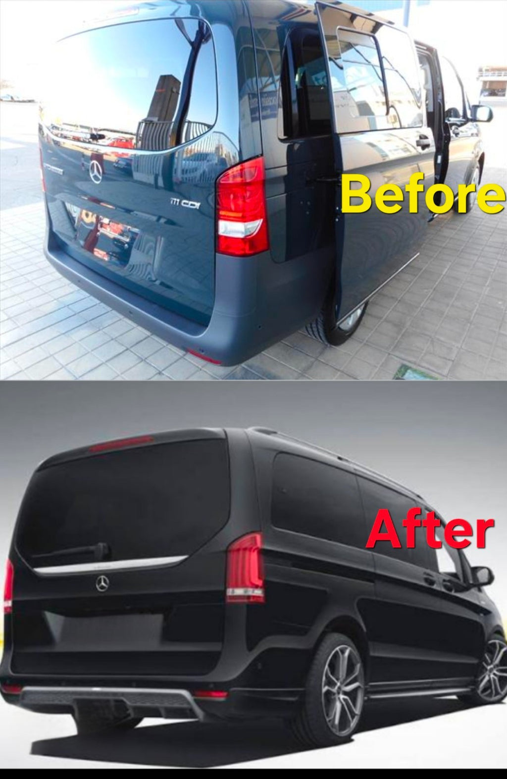 NEW! MERCEDES BENZ VITO W447 2016-23 UPGRADED REAR LIGTS TO PREMIUM V CLASS
